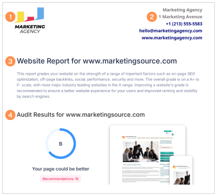 Intestazione del Rapporto di Revisione